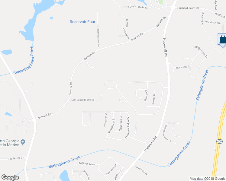 map of restaurants, bars, coffee shops, grocery stores, and more near 4225 Hopewell Manor Drive in Cumming