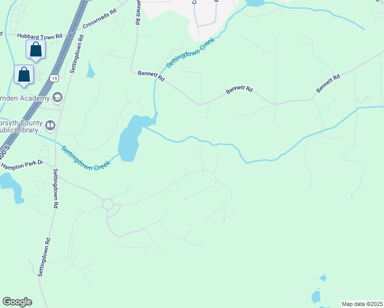 map of restaurants, bars, coffee shops, grocery stores, and more near 6765 Creekview Lane in Cumming