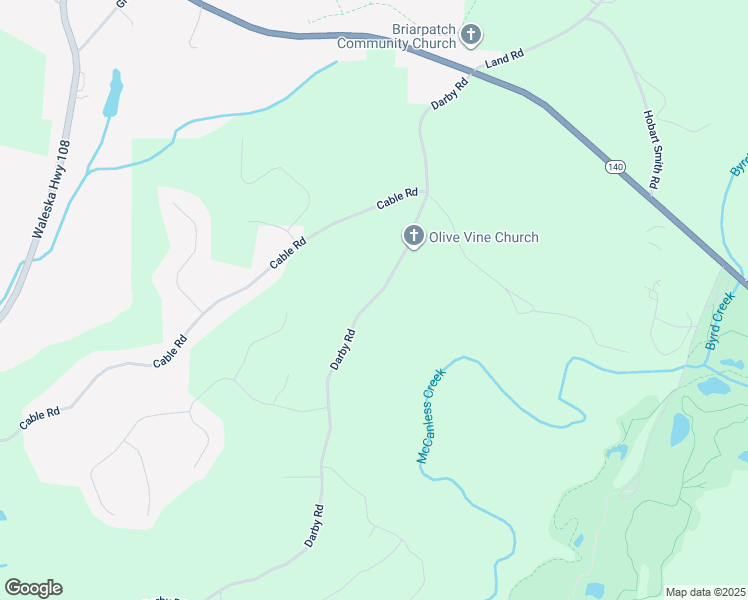map of restaurants, bars, coffee shops, grocery stores, and more near 1571 Darby Road in Waleska