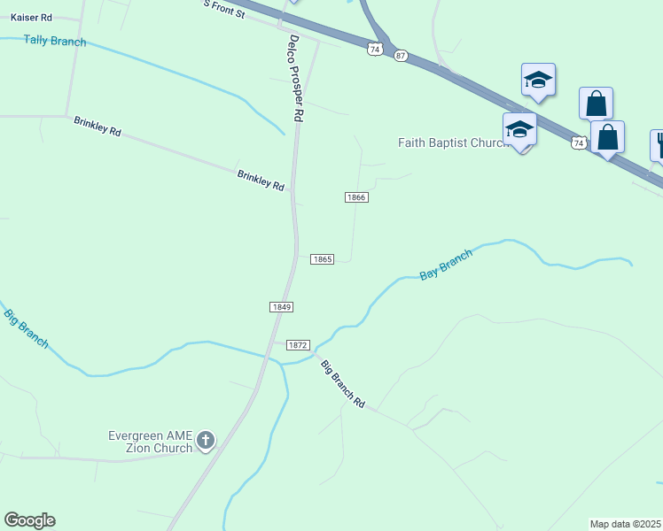 map of restaurants, bars, coffee shops, grocery stores, and more near 98 Peterson Road in Delco