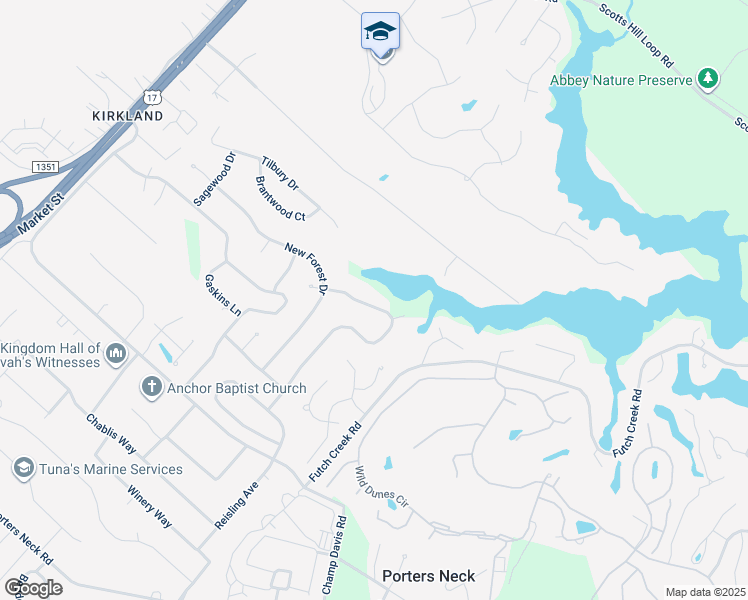 map of restaurants, bars, coffee shops, grocery stores, and more near 8818 Ramsbury Way in Wilmington
