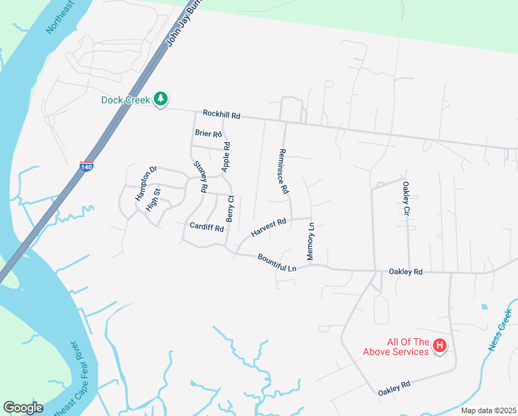 map of restaurants, bars, coffee shops, grocery stores, and more near 3104 Ervins Place Drive in Castle Hayne