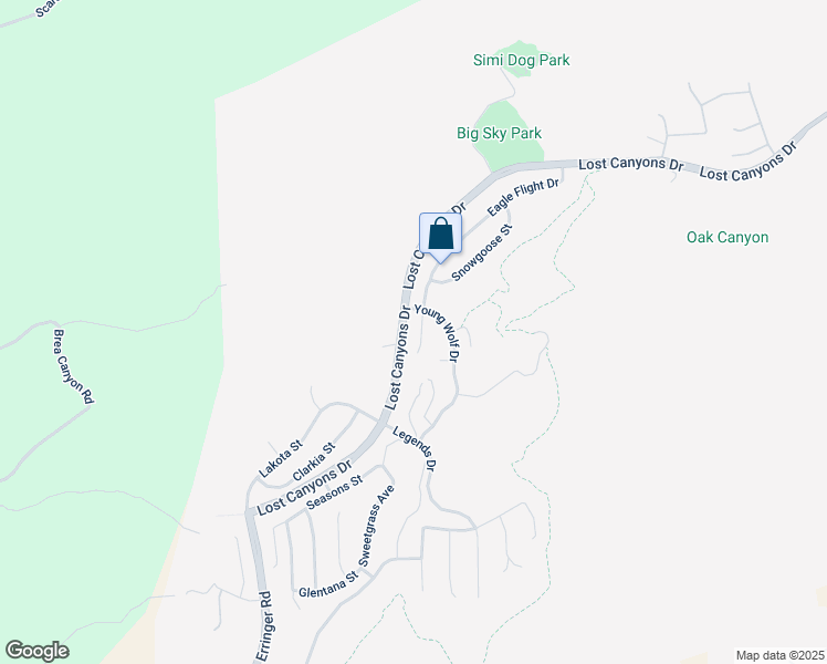 map of restaurants, bars, coffee shops, grocery stores, and more near 3793 Young Wolf Drive in Simi Valley