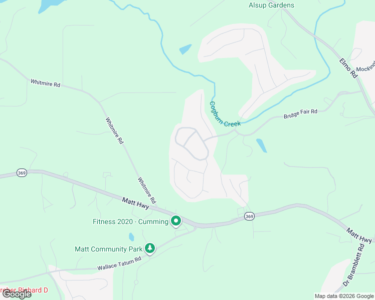 map of restaurants, bars, coffee shops, grocery stores, and more near 6265 Vista Crossing Way in Cumming