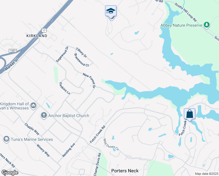 map of restaurants, bars, coffee shops, grocery stores, and more near 8818 Ramsbury Way in Wilmington