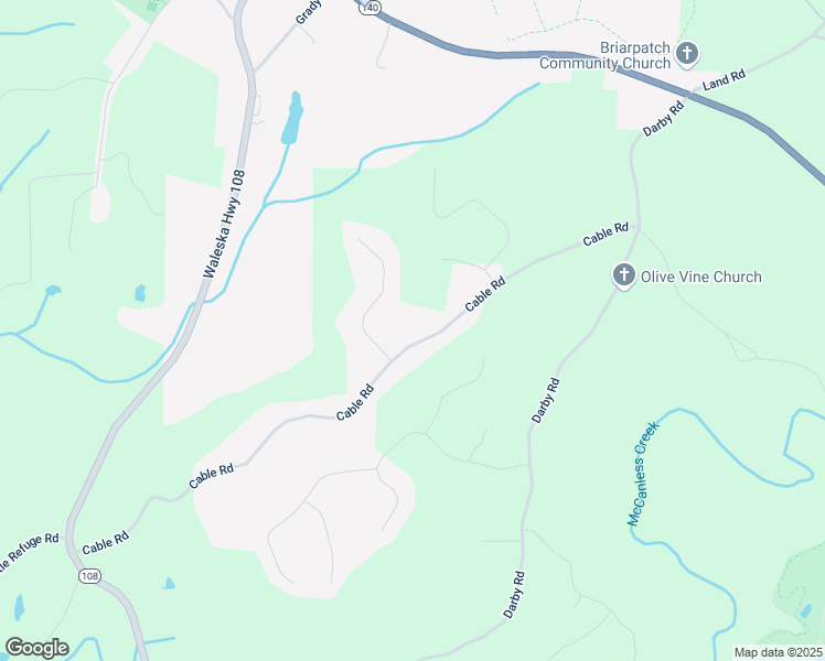 map of restaurants, bars, coffee shops, grocery stores, and more near 971 Cable Road in Waleska
