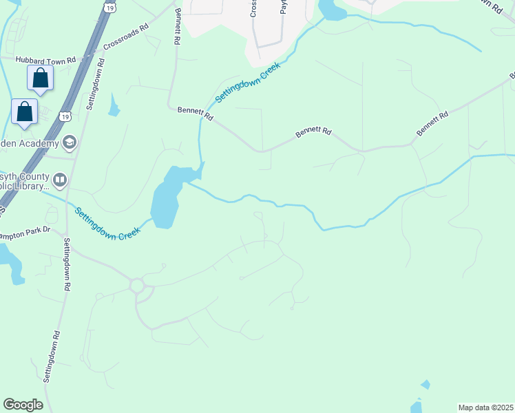 map of restaurants, bars, coffee shops, grocery stores, and more near 6810 Creekview Lane in Cumming