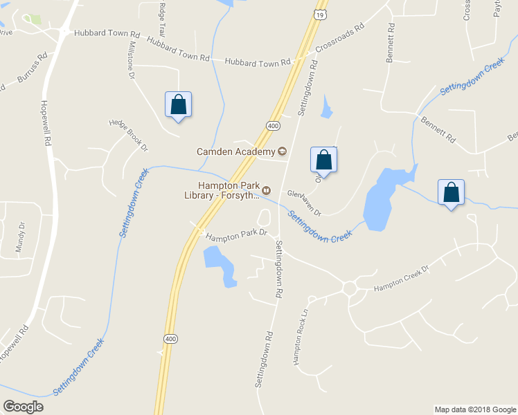 map of restaurants, bars, coffee shops, grocery stores, and more near 5950 Vinyard Lane in Cumming