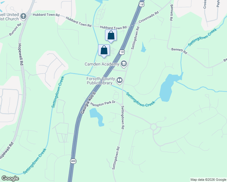 map of restaurants, bars, coffee shops, grocery stores, and more near 5950 Vinyard Lane in Cumming