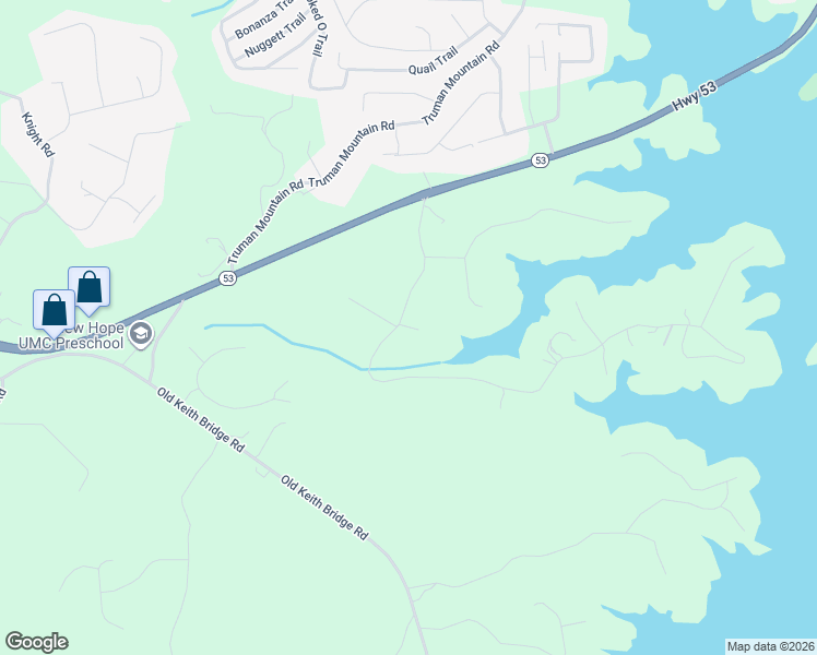 map of restaurants, bars, coffee shops, grocery stores, and more near 4610 Chestatee Heights Road in Gainesville
