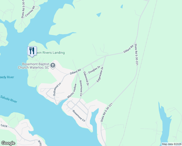 map of restaurants, bars, coffee shops, grocery stores, and more near 171 Douglas Drive in Waterloo