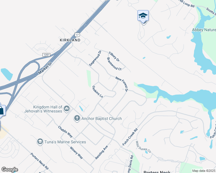 map of restaurants, bars, coffee shops, grocery stores, and more near 8816 Plantation Landing Drive in Wilmington