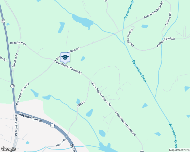 map of restaurants, bars, coffee shops, grocery stores, and more near 190-439 Turtle Lane in Royston