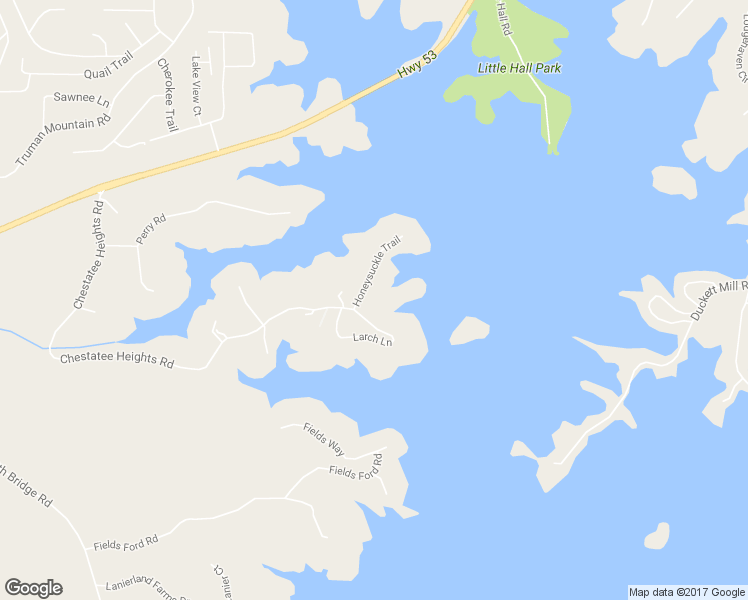 map of restaurants, bars, coffee shops, grocery stores, and more near 5430 Honeysuckle Trail in Gainesville