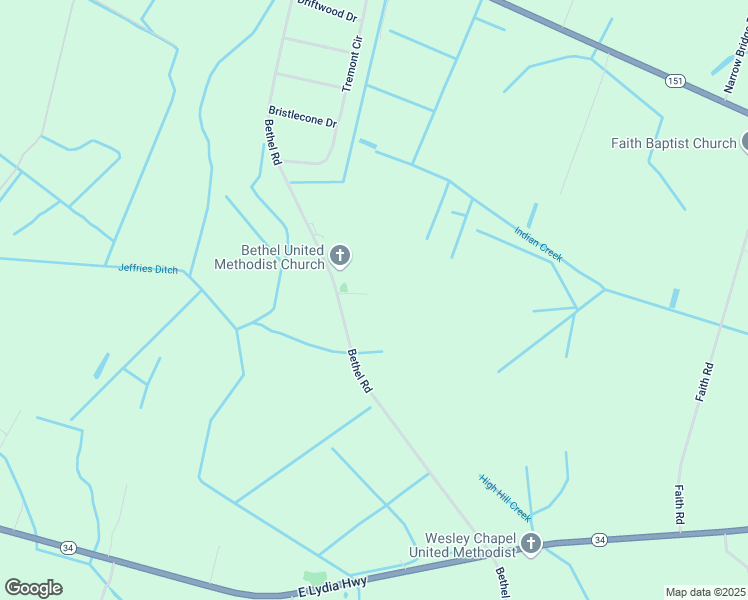 map of restaurants, bars, coffee shops, grocery stores, and more near 2433 Bethel Road in Hartsville