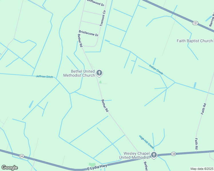 map of restaurants, bars, coffee shops, grocery stores, and more near 2433 Bethel Road in Hartsville
