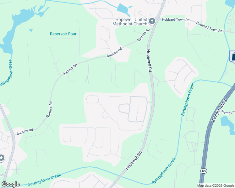 map of restaurants, bars, coffee shops, grocery stores, and more near 5410 Hopewell Manor Drive in Cumming