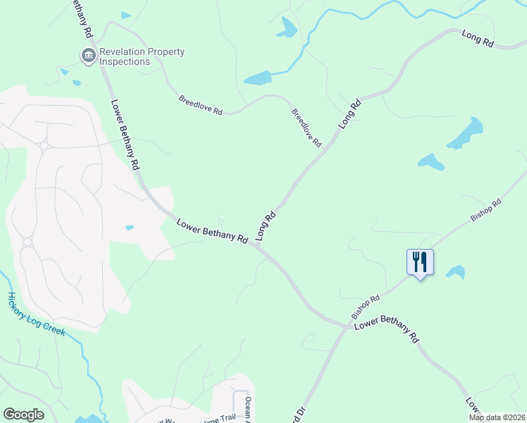 map of restaurants, bars, coffee shops, grocery stores, and more near 101-271 Long Road in Ball Ground