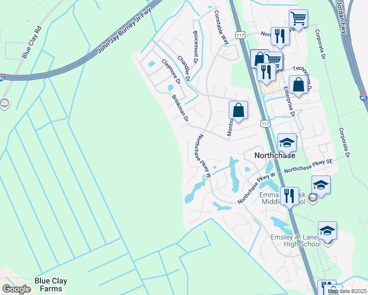 map of restaurants, bars, coffee shops, grocery stores, and more near 3041 Russellborough Drive in Wilmington