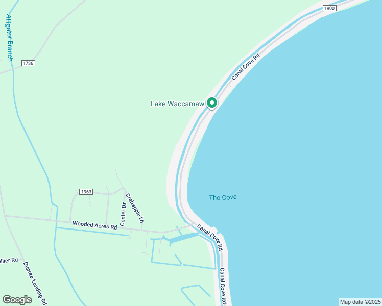 map of restaurants, bars, coffee shops, grocery stores, and more near 2016 Canal Cove Road in Lake Waccamaw