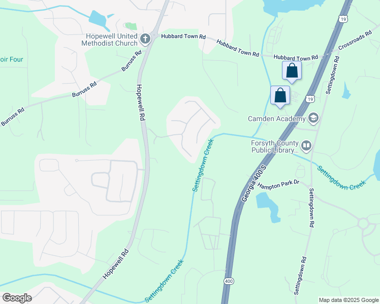map of restaurants, bars, coffee shops, grocery stores, and more near 5495 Manor Park Drive in Cumming