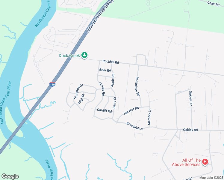 map of restaurants, bars, coffee shops, grocery stores, and more near 120 Holly Berry Court in Wilmington