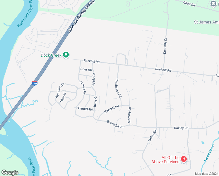 map of restaurants, bars, coffee shops, grocery stores, and more near 3120 Ervins Place Drive in Castle Hayne