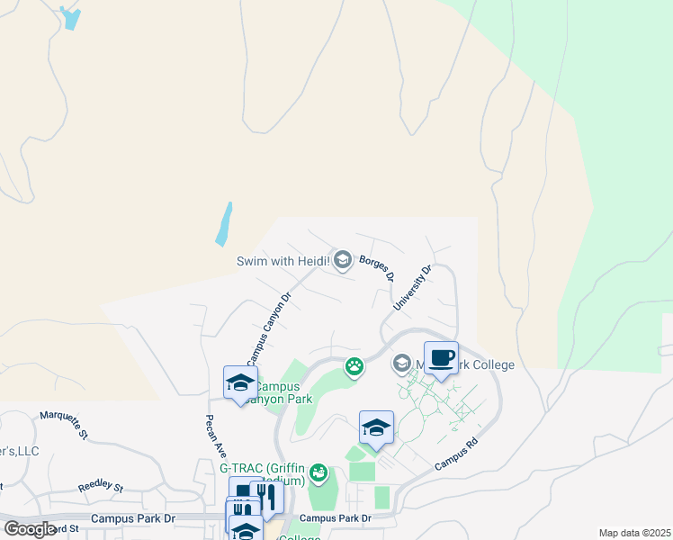 map of restaurants, bars, coffee shops, grocery stores, and more near 15535 Mallory Court in Moorpark