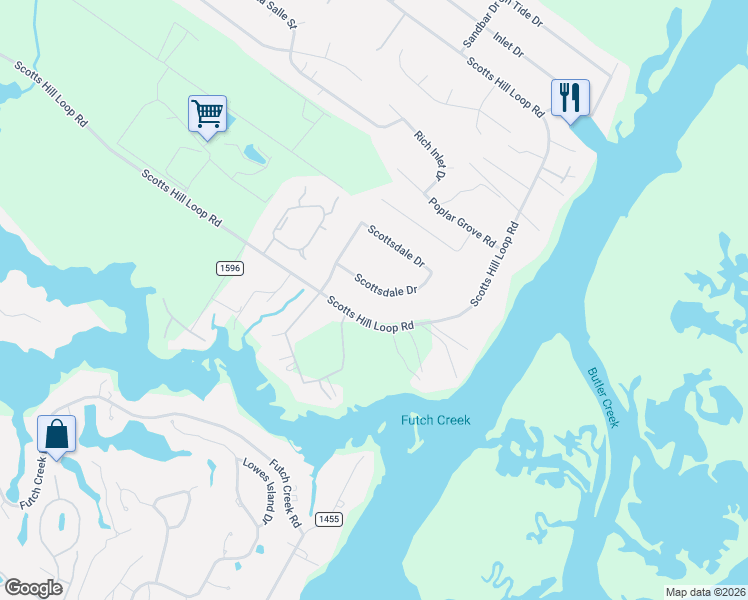map of restaurants, bars, coffee shops, grocery stores, and more near 338 Scottsdale Drive in Wilmington