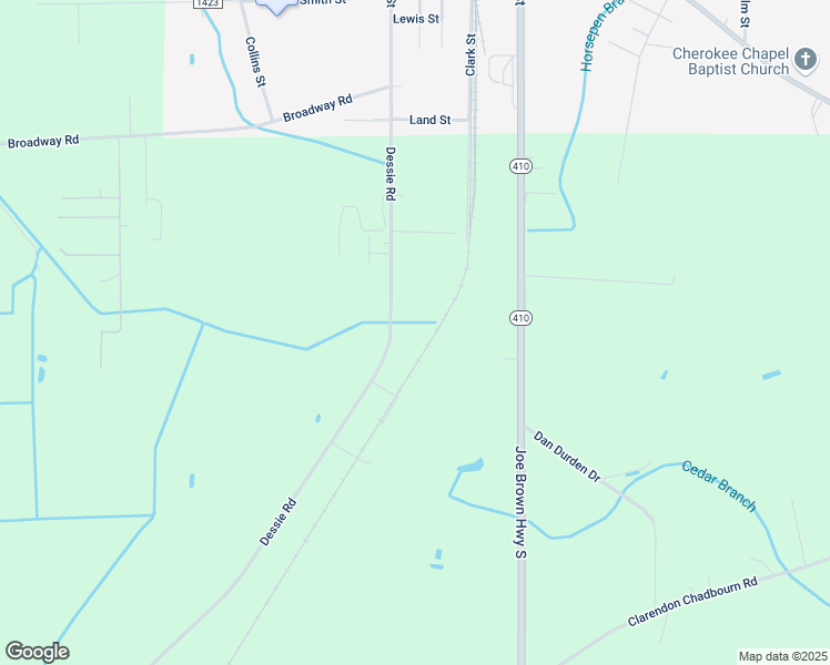 map of restaurants, bars, coffee shops, grocery stores, and more near 535 Dessie Road in Chadbourn