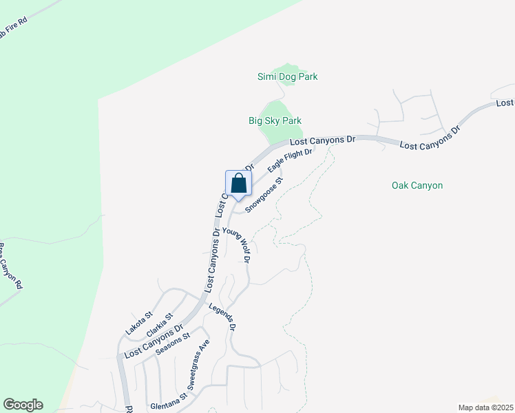 map of restaurants, bars, coffee shops, grocery stores, and more near 4004 Snowgoose Street in Simi Valley