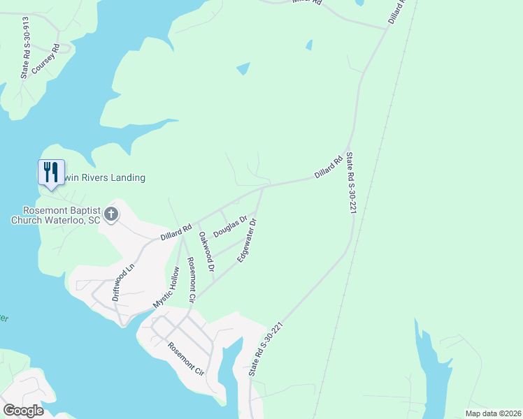 map of restaurants, bars, coffee shops, grocery stores, and more near 1751 Dillard Road in Waterloo