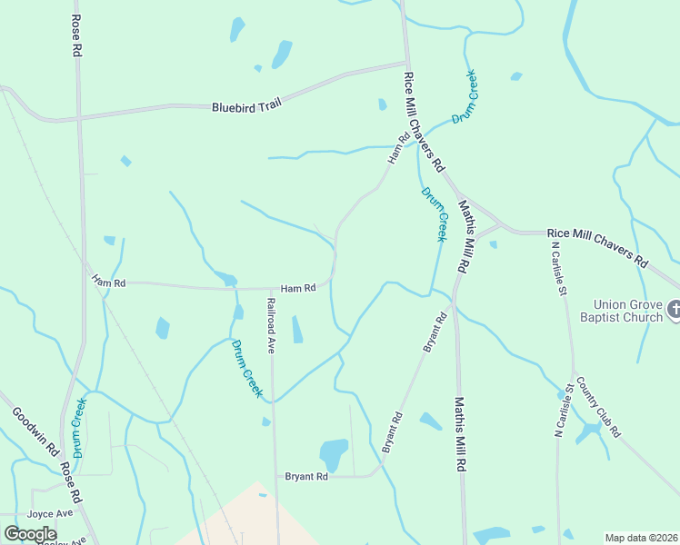 map of restaurants, bars, coffee shops, grocery stores, and more near 764 Ham Road in Albertville