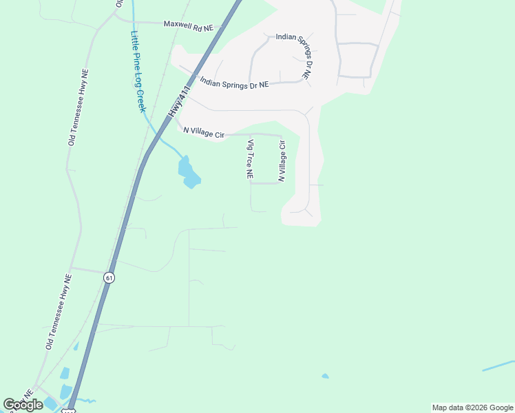 map of restaurants, bars, coffee shops, grocery stores, and more near 25 Village Trace in Rydal