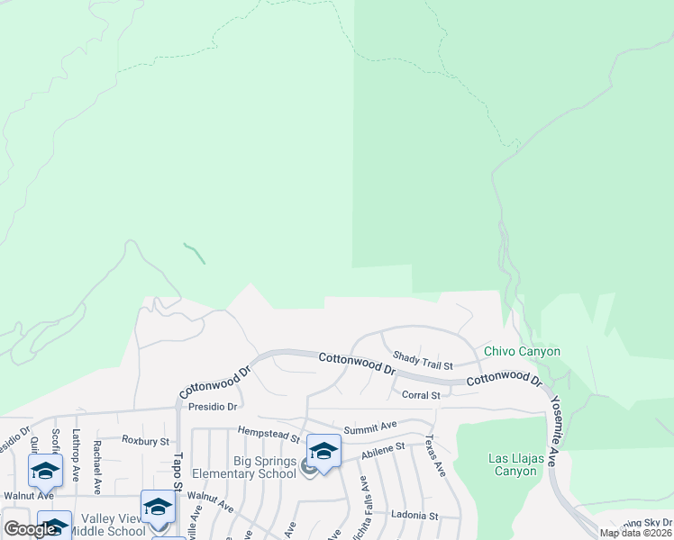 map of restaurants, bars, coffee shops, grocery stores, and more near 4864 Westwood Street in Simi Valley