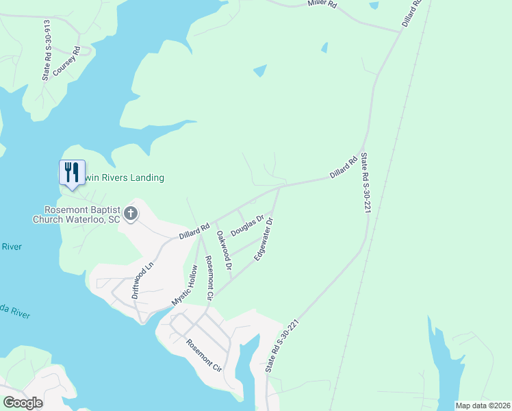 map of restaurants, bars, coffee shops, grocery stores, and more near 1751 Dillard Rd in Waterloo