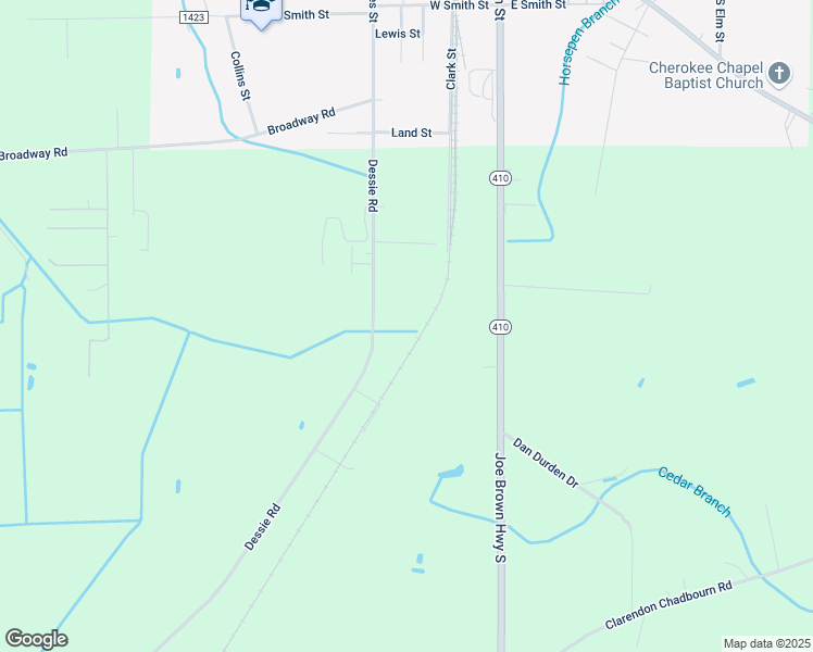 map of restaurants, bars, coffee shops, grocery stores, and more near 535 Dessie Road in Chadbourn