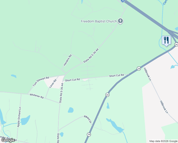 map of restaurants, bars, coffee shops, grocery stores, and more near 144 Huntcliff Lane in Newberry