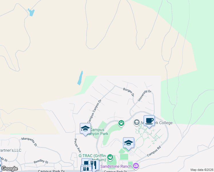 map of restaurants, bars, coffee shops, grocery stores, and more near 15457 Mallory Court in Moorpark