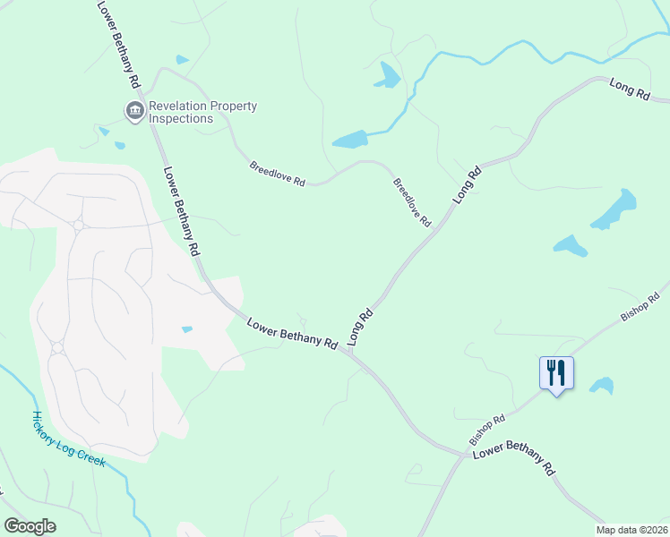 map of restaurants, bars, coffee shops, grocery stores, and more near 2010 Lower Bethany Road in Ball Ground