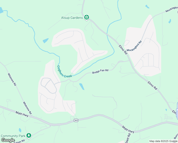 map of restaurants, bars, coffee shops, grocery stores, and more near 6150 Bridge Fair Road in Cumming
