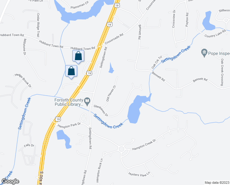 map of restaurants, bars, coffee shops, grocery stores, and more near 5350 Old Haven Court in Cumming