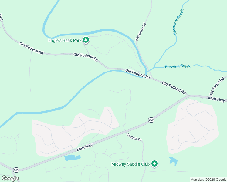 map of restaurants, bars, coffee shops, grocery stores, and more near 8250 Matt Highway in Ball Ground