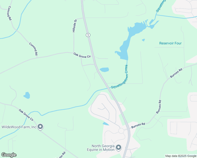map of restaurants, bars, coffee shops, grocery stores, and more near 5125 Dahlonega Highway in Cumming