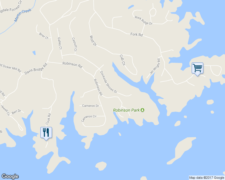 map of restaurants, bars, coffee shops, grocery stores, and more near 3431 Dockside Shores Drive in Gainesville