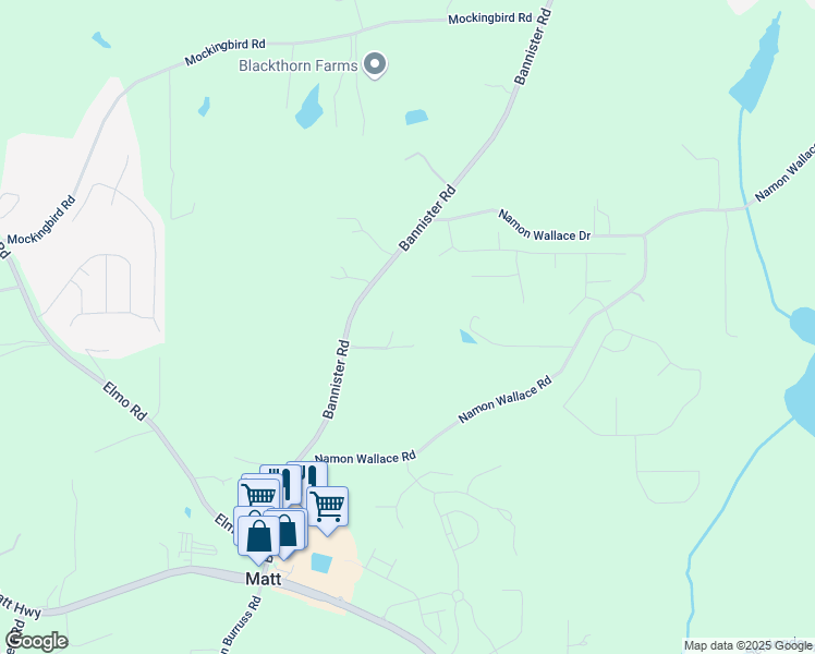 map of restaurants, bars, coffee shops, grocery stores, and more near 5860 Bannister Road in Cumming