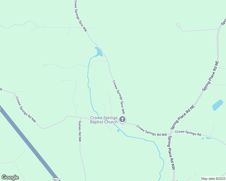 map of restaurants, bars, coffee shops, grocery stores, and more near 27 Crowe Springs Spur Northwest in Cartersville