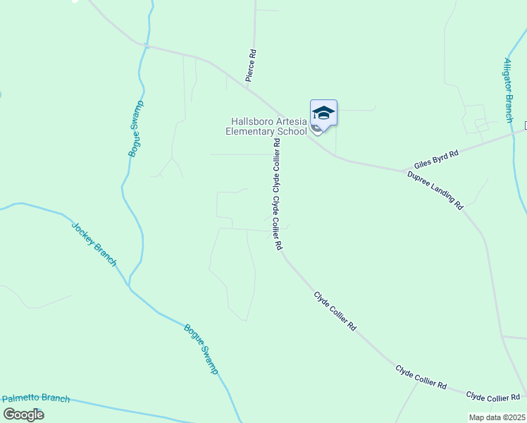 map of restaurants, bars, coffee shops, grocery stores, and more near 334 Clyde Collier Road in Hallsboro