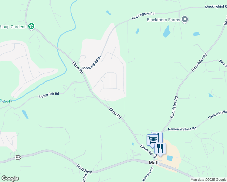 map of restaurants, bars, coffee shops, grocery stores, and more near 6120 Sparrow Lane in Cumming