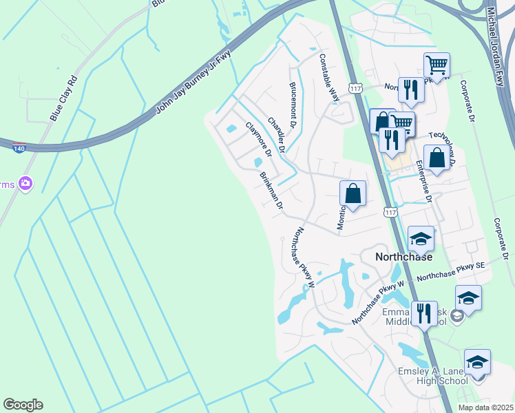 map of restaurants, bars, coffee shops, grocery stores, and more near 3000 Cabot Court in Wilmington